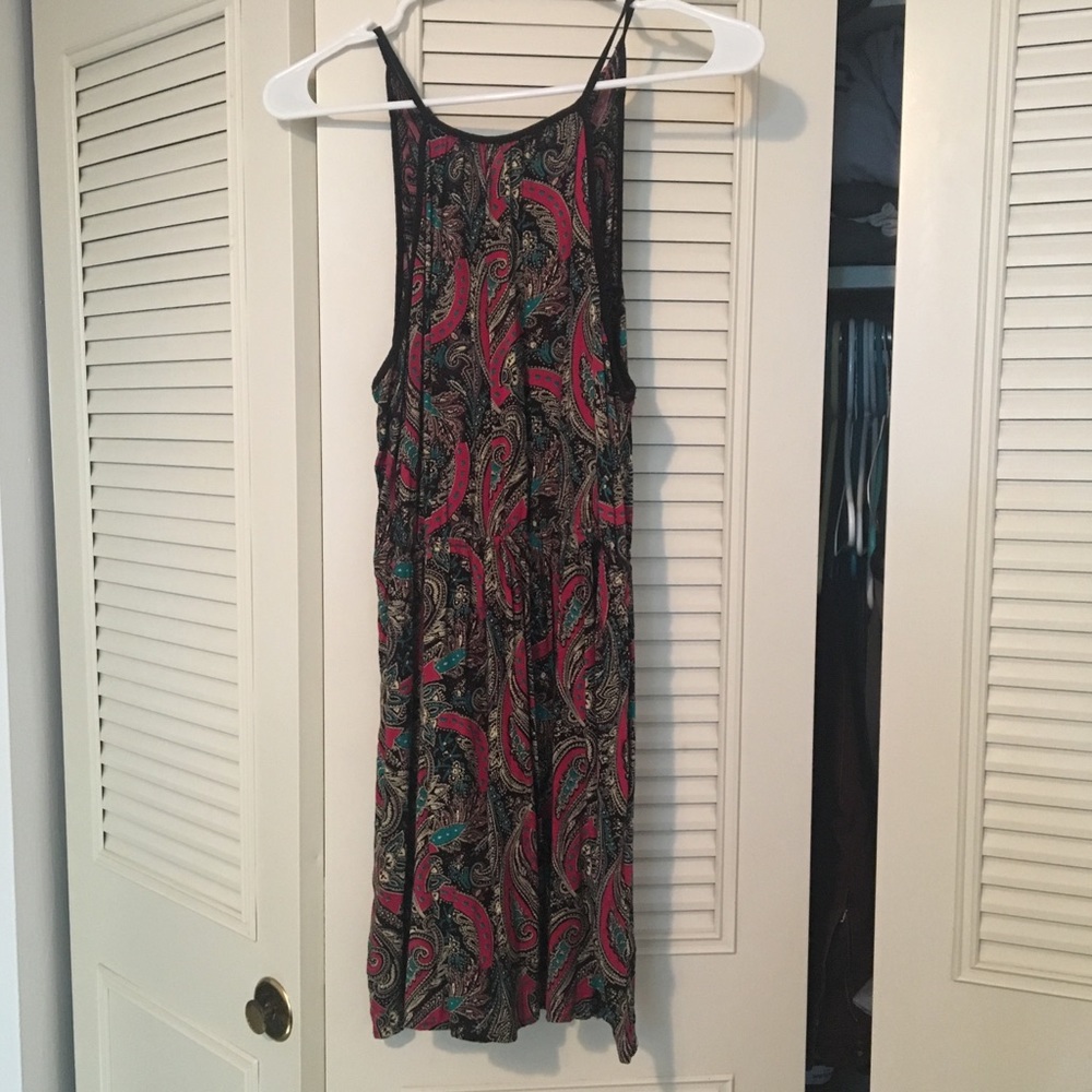 Juniors medium paisley halter top dress